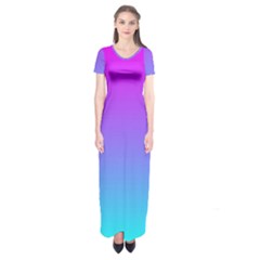 Pattern Short Sleeve Maxi Dress by gasi