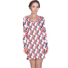 Pattern Long Sleeve Nightdress by gasi