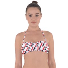 Pattern Halter Bandeau Bikini Top by gasi