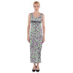 Pattern Fitted Maxi Dress by gasi