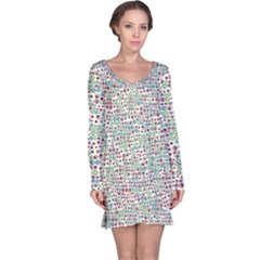 Pattern Long Sleeve Nightdress by gasi