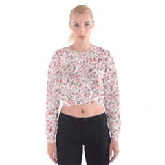 Pattern Cropped Sweatshirt by gasi