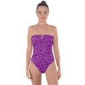 Pattern Tie Back One Piece Swimsuit View1