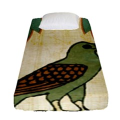 Egyptian Paper Papyrus Bird Fitted Sheet (single Size) by Celenk