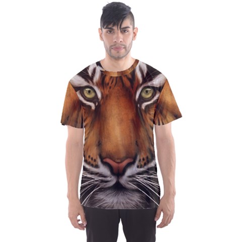 The Tiger Face Men s Sports Mesh Tee by Celenk