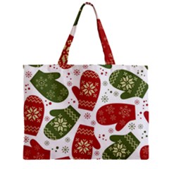 Winter Snow Mittens Zipper Mini Tote Bag by allthingseveryone