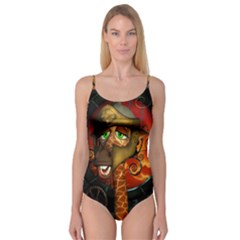 Funny Giraffe With Helmet Camisole Leotard  by FantasyWorld7