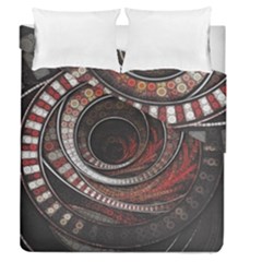 The Thousand And One Rings Of The Fractal Circus Duvet Cover Double Side (queen Size) by jayaprime