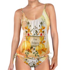 Happy Thanksgiving With Pumpkin Tankini Set by FantasyWorld7