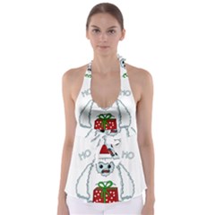 Yeti Xmas Babydoll Tankini Top by Valentinaart