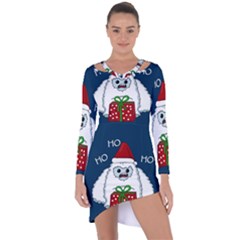 Yeti Xmas Asymmetric Cut-out Shift Dress by Valentinaart