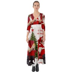 Karl Marx Santa  Button Up Boho Maxi Dress by Valentinaart