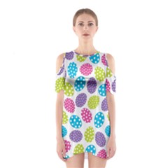 Polka Dot Easter Eggs Shoulder Cutout One Piece by allthingseveryone