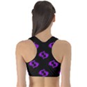 Purple Pisces On Black Background Sports Bra View2