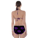 Purple Pisces On Black Background Cut-Out One Piece Swimsuit View2