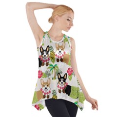 Hula Corgis Fabric Side Drop Tank Tunic by Celenk