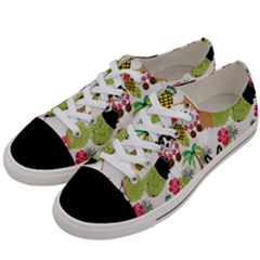 Hula Corgis Fabric Women s Low Top Canvas Sneakers by Celenk