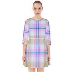 Pink And Yellow Plaid Smock Dress by allthingseveryone