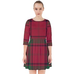 Red And Green Tartan Plaid Smock Dress by allthingseveryone