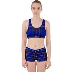 Bright Blue Plaid Work It Out Sports Bra Set by allthingseveryone