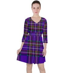 Purple Tartan Plaid Ruffle Dress by allthingseveryone