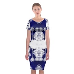 The Effect Of Light  Very Vivid Colours  Fragment Frame Pattern Classic Short Sleeve Midi Dress by Celenk