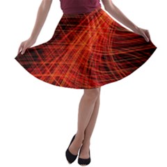 A Christmas Light Painting A-line Skater Skirt by Celenk