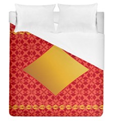 Christmas Card Pattern Background Duvet Cover (queen Size) by Celenk