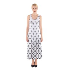 Star Pattern Decoration Geometric Sleeveless Maxi Dress by Celenk