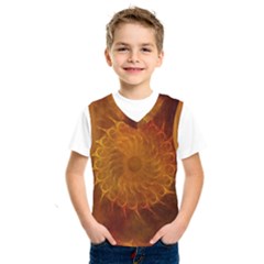 Orange Warm Hues Fractal Chaos Kids  Sportswear by Celenk