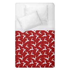 Red Reindeers Duvet Cover (single Size) by patternstudio