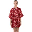 Red Reindeers Quarter Sleeve Kimono Robe View1