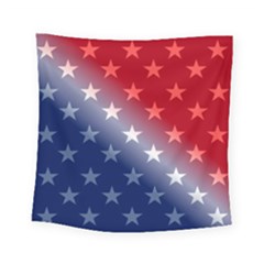 America Patriotic Red White Blue Square Tapestry (small) by Celenk