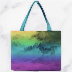 Yellowstone Wolfs Sunset Mini Tote Bag by PodArtist