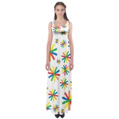 Celebrate Pattern Colorful Design Empire Waist Maxi Dress by Celenk