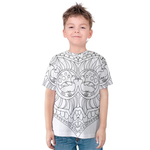 Heart Love Valentines Day Kids  Cotton Tee by Celenk