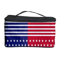 American Flag Patriot Red White Cosmetic Storage Case by Celenk