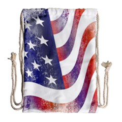 Usa Flag America American Drawstring Bag (large) by Celenk