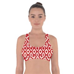 Ornate Christmas Decor Pattern Cross Back Sports Bra by patternstudio