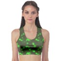 Neon Green Bubble Hearts Sports Bra View1