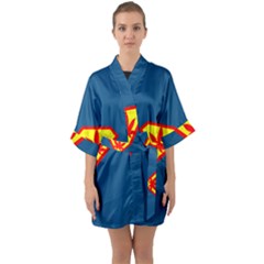 Super Dealer Quarter Sleeve Kimono Robe by PodArtist