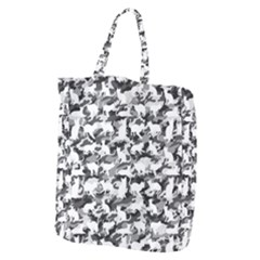 Black And White Catmouflage Camouflage Giant Grocery Zipper Tote by PodArtist