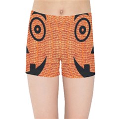 Fabric Halloween Pumpkin Funny Kids Sports Shorts by Celenk