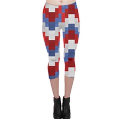 Texture Textile Surface Fabric Capri Leggings  by Celenk