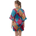 Fabric Textile Cloth Material Quarter Sleeve Kimono Robe View2