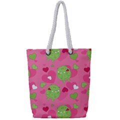 Monster Love Pattern Full Print Rope Handle Tote (small) by Bigfootshirtshop