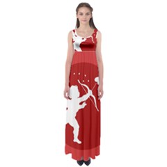 Cupid Bow Love Valentine Angel Empire Waist Maxi Dress by Celenk