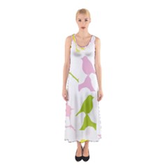 Birds Colourful Background Sleeveless Maxi Dress by Celenk