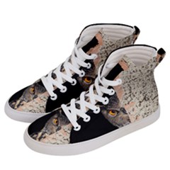 Owl Hiding Peeking Peeping Peek Men s Hi-top Skate Sneakers by Celenk