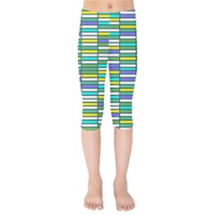 Color Grid 03 Kids  Capri Leggings  by jumpercat